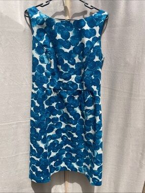Anthropologie Tabitha Teal & White Floral Midi Dress